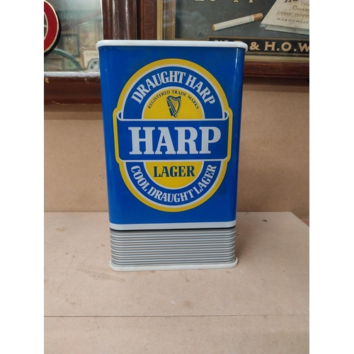 273 - Harp lager Perspex advertising counter font. {23 cm H x 16 cm W x 12 cm D}.