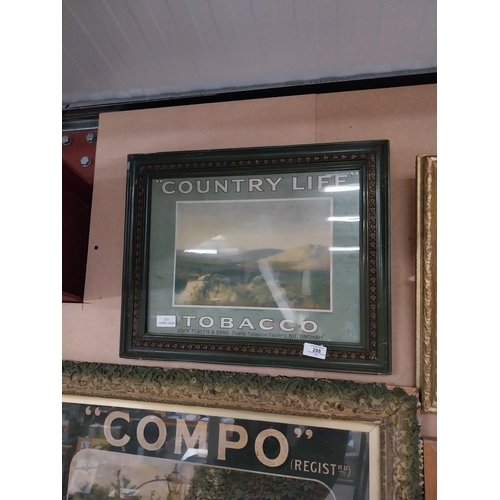 288 - Framed original Country Life showcard. {40 cm H x 37 cm W].