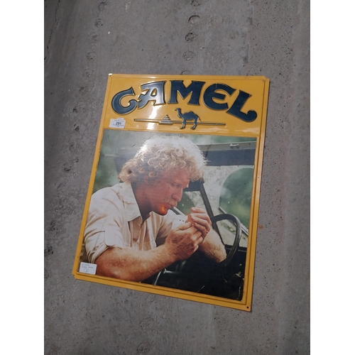 291 - 1970's Camel Cigarettes perspex advertising sign. {39 cm H x 28 cm W}.