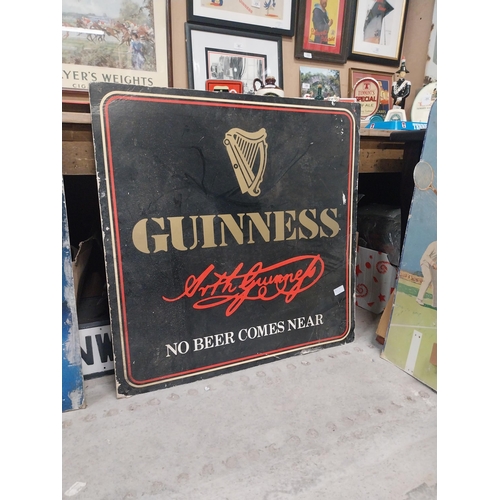 293 - Guinness No Beer comes Near cardboard showcard. {76 cm H x 76 cm W}.