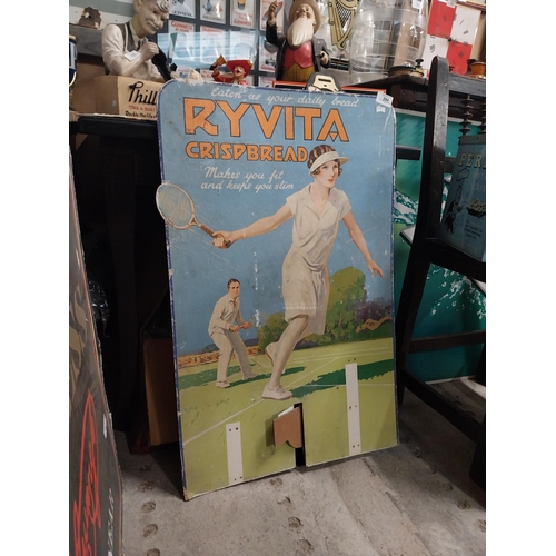 294 - 1930�s Ryvita Crispbread cardboard showcard. {79 cm H x 49 cm W}.