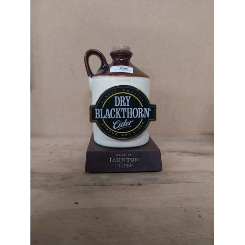 298 - Dry Blackthorn Cider ceramic counter light up font. {22 cm H x 13 cm W x 13 cm D}.