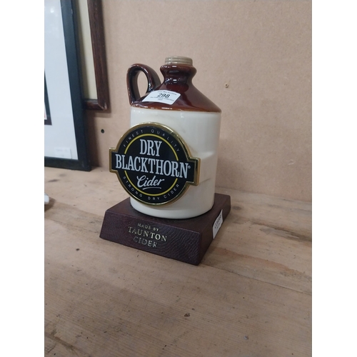 298 - Dry Blackthorn Cider ceramic counter light up font. {22 cm H x 13 cm W x 13 cm D}.