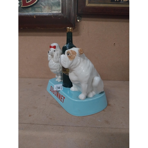 299 - Dubonnet ceramic advertising model of Poodle and Bulldog by Beswick. {18 cm H x 19 cm W x 10 cm D}.