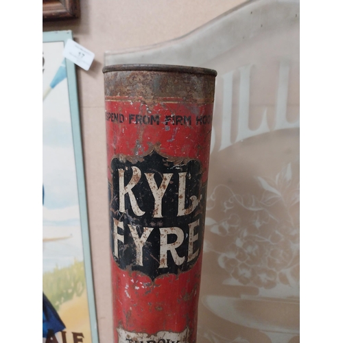 3 - Tin Kyl Fire extinguisher. {50 cm H x 8 cm Dia.}.