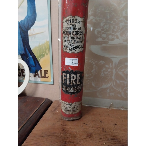 3 - Tin Kyl Fire extinguisher. {50 cm H x 8 cm Dia.}.