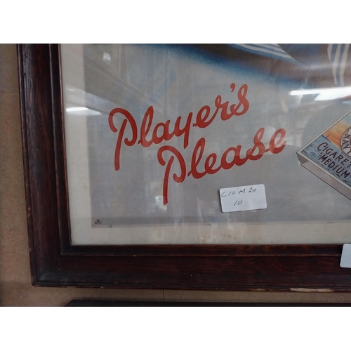 30 - Player's Please framed advertising print. {55 cm H x 35 cm W}