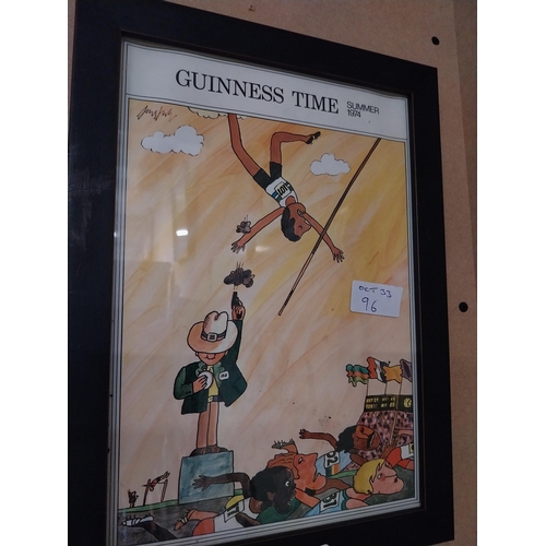 319 - Guinness Time Summer 1974 framed print {40cm H x 60cm W}