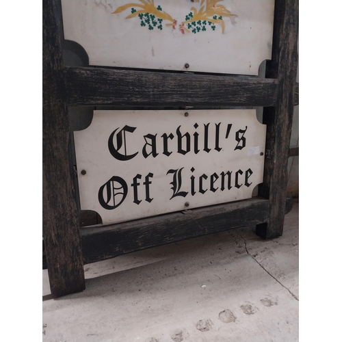 351 - Paddy Old Irish Whiskey Carville's Off Licence mounted in frame. [103 cm H x 73 cm W}.