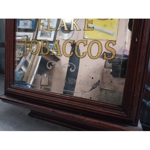 353 - Rare early 20th C. Mitchell's Tam O'Shanter Flake Tobaccos advertising clock with central mirrored p... 