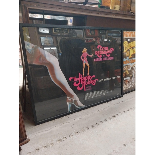 354 - The Happy Hooker - She's Naughty,  She's Fun framed movie poster {79 cm H x 104 cm W}.