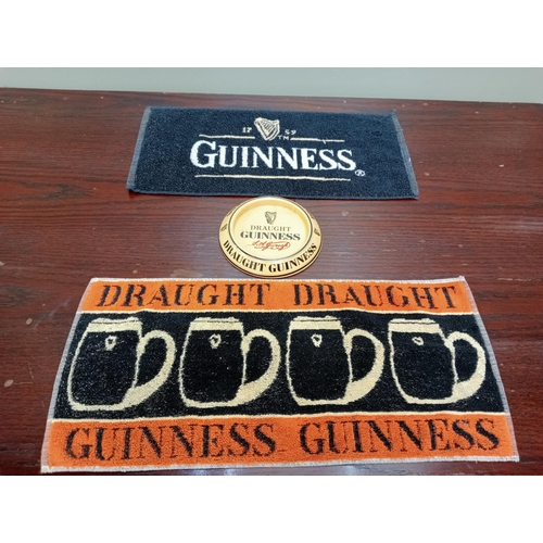 358A - Two Guinness beer towels and ashtray  Ashtray Dia 16cm Towels H 23cm x W 51cm H 22cm x W 46cm. NOT A... 