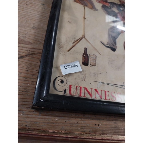 393 - Guinness for Strength framed showcard. {43 cm H x 23 cm W].