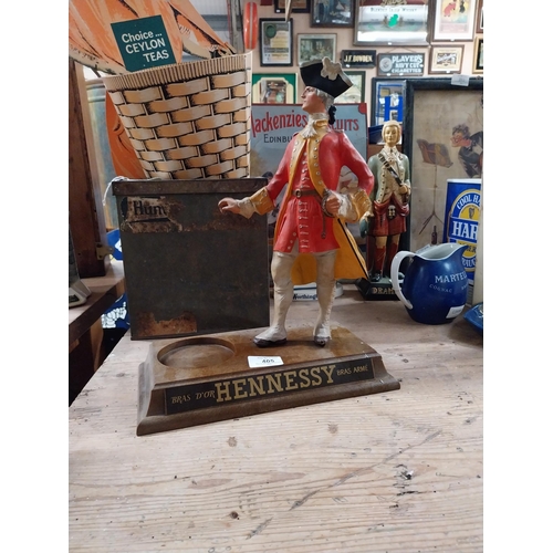 405 - Rare Hennessy Cognac advertising figure. {38 cm H x 30 cm W x 15 cm D}.