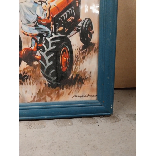 411 - Framed Firestone More Miles Per Pound advertising print.