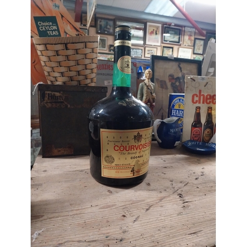 412 - Courvosier VSOP Brandy Ice Bucket in the form of bottle. {37 cm H x 16 cm Diam.}.