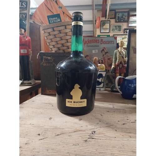 412 - Courvosier VSOP Brandy Ice Bucket in the form of bottle. {37 cm H x 16 cm Diam.}.