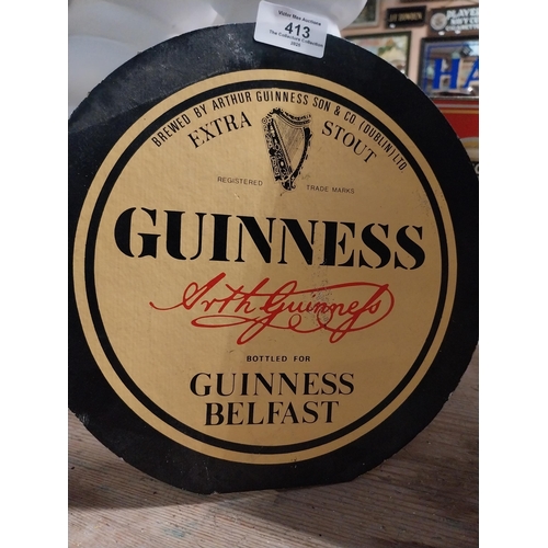 413 - Guinness Belfast cardboard shelf sign {25 cm H x 23 cm W}.