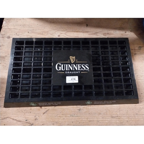 414 - Guinness drip tray. {4 cm H x 43 cm W x 24 cm D}.