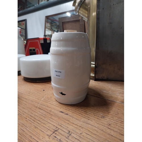 428 - Ceramic Brandy dispenser. {18 cm H x 17 cm W x 11 cm D}.