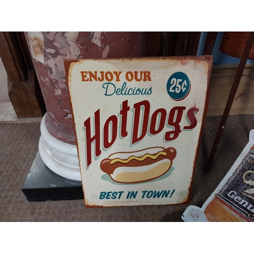 430A - Miscellaneous lot of signs - Hot Dogs Strictly No Ambulances Miller Genuine Draught. Approx 74 cm H ... 