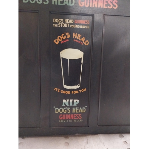 435 - Dog's Head Guinness wooden advertising panel {122 cm H x 93 cm W}.