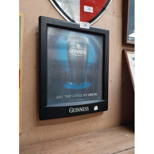 44 - Guinness Extra Cold 3D double sided advertising Sign. {32 cm H x 27 cm W}