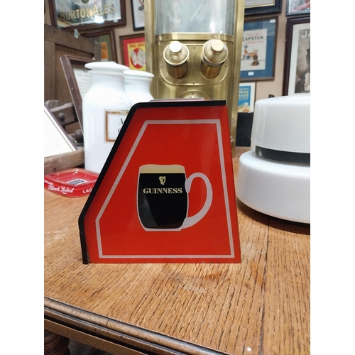 440 - 1970's perspex Guinness light up counter font. {21  cm H x  22 cm  W x 21 cm D}.