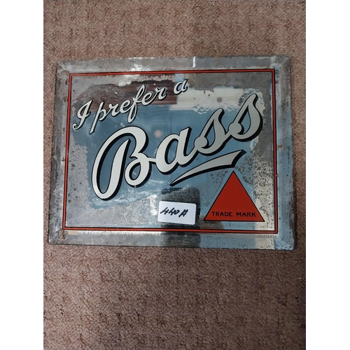 440A - I prefer a Bass advertising mirror. {20 cm H x 26 cm W}.