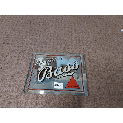 440A - I prefer a Bass advertising mirror. {20 cm H x 26 cm W}.