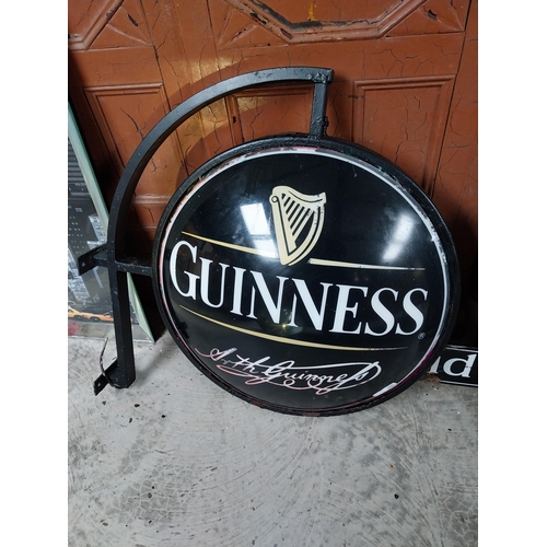 460A - Original Guinness double sided illuminated blow moulded with frame