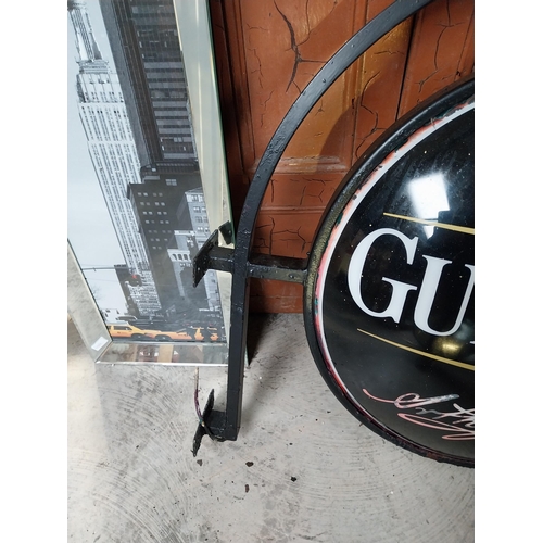 460A - Original Guinness double sided illuminated blow moulded with frame