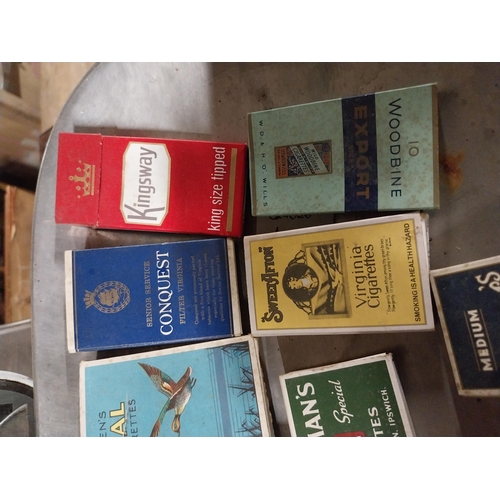 463 - Thirteen cigarette packets - Woodbine, Player's Gallahers etc.