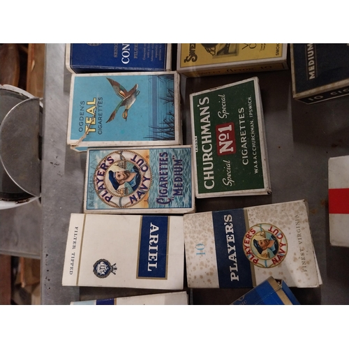 463 - Thirteen cigarette packets - Woodbine, Player's Gallahers etc.