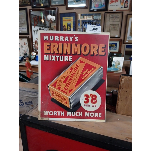 468 - Murray's Erinmore Mixture showcard. {24 cm H x 19 cm W} and Yachtmans Cigarettes showcard. {20 cm H ... 