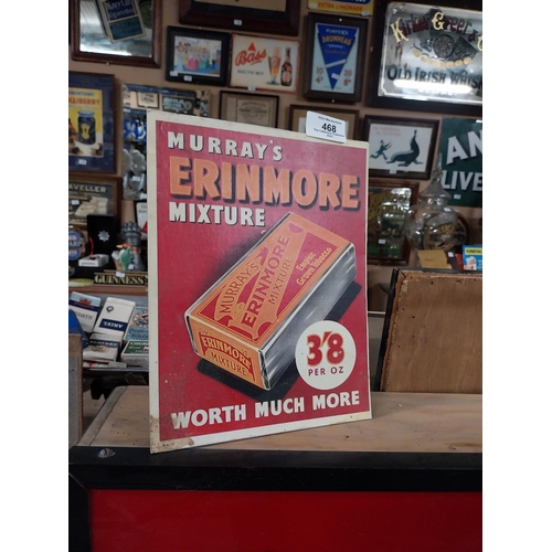 468 - Murray's Erinmore Mixture showcard. {24 cm H x 19 cm W} and Yachtmans Cigarettes showcard. {20 cm H ... 