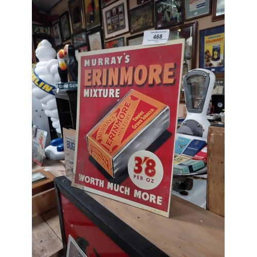 468 - Murray's Erinmore Mixture showcard. {24 cm H x 19 cm W} and Yachtmans Cigarettes showcard. {20 cm H ... 