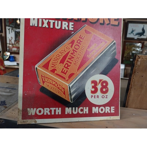 468 - Murray's Erinmore Mixture showcard. {24 cm H x 19 cm W} and Yachtmans Cigarettes showcard. {20 cm H ... 