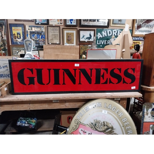 472 - Guinness light up advertising sign. {21 cm H x 117 cm W x 13 cm D}.