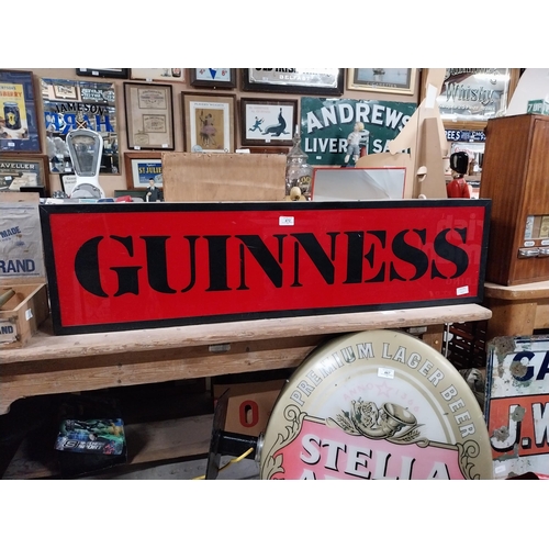 472 - Guinness light up advertising sign. {21 cm H x 117 cm W x 13 cm D}.