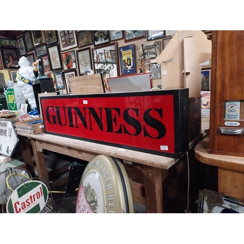 472 - Guinness light up advertising sign. {21 cm H x 117 cm W x 13 cm D}.