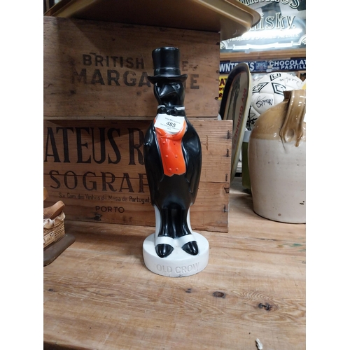 485 - 1970's Old Crow  Whiskey plastic advertising figure. {33 cm H x 14 cm Dia.}.