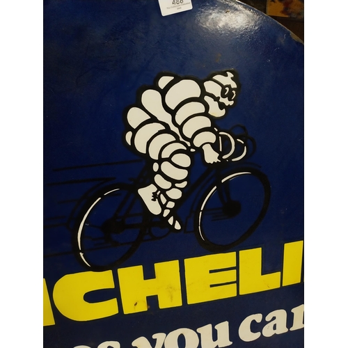 488 - Michelin Tyres you can trust enamel advertising sign. {76 cm Dia.}.