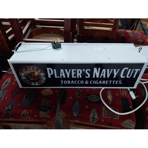 490A - Player's Navy Cut advertising light box {19cm H x 66cm W x 19cm D}