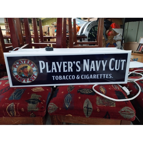 490A - Player's Navy Cut advertising light box {19cm H x 66cm W x 19cm D}