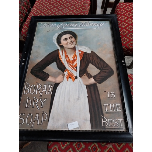 495A - Borax Dry Soap Is The Best None of Your Blarney framed advertising print. {65 cm H x 50 cm W}.