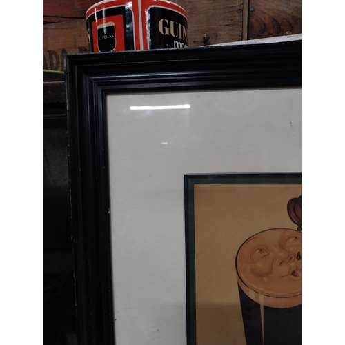 497 - There's Nothing Like A Guinness framed advertising print. {65 cm H x 50 cm W}.