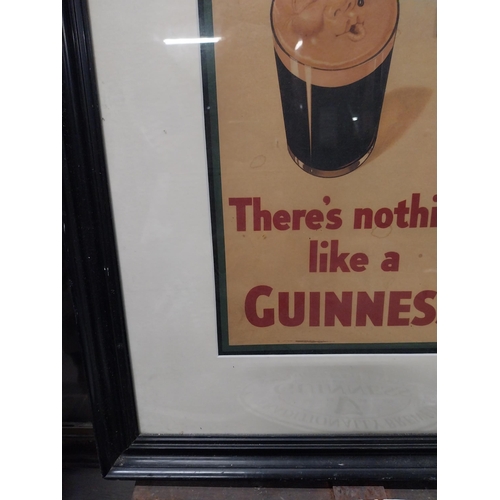 497 - There's Nothing Like A Guinness framed advertising print. {65 cm H x 50 cm W}.