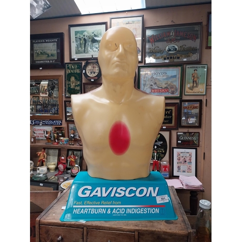 501 - 1970's Gaviscon plastic advertising figure. {59 cm H x 35 cm W x 17 cm D}.