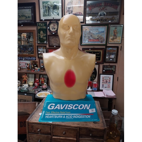 501 - 1970's Gaviscon plastic advertising figure. {59 cm H x 35 cm W x 17 cm D}.